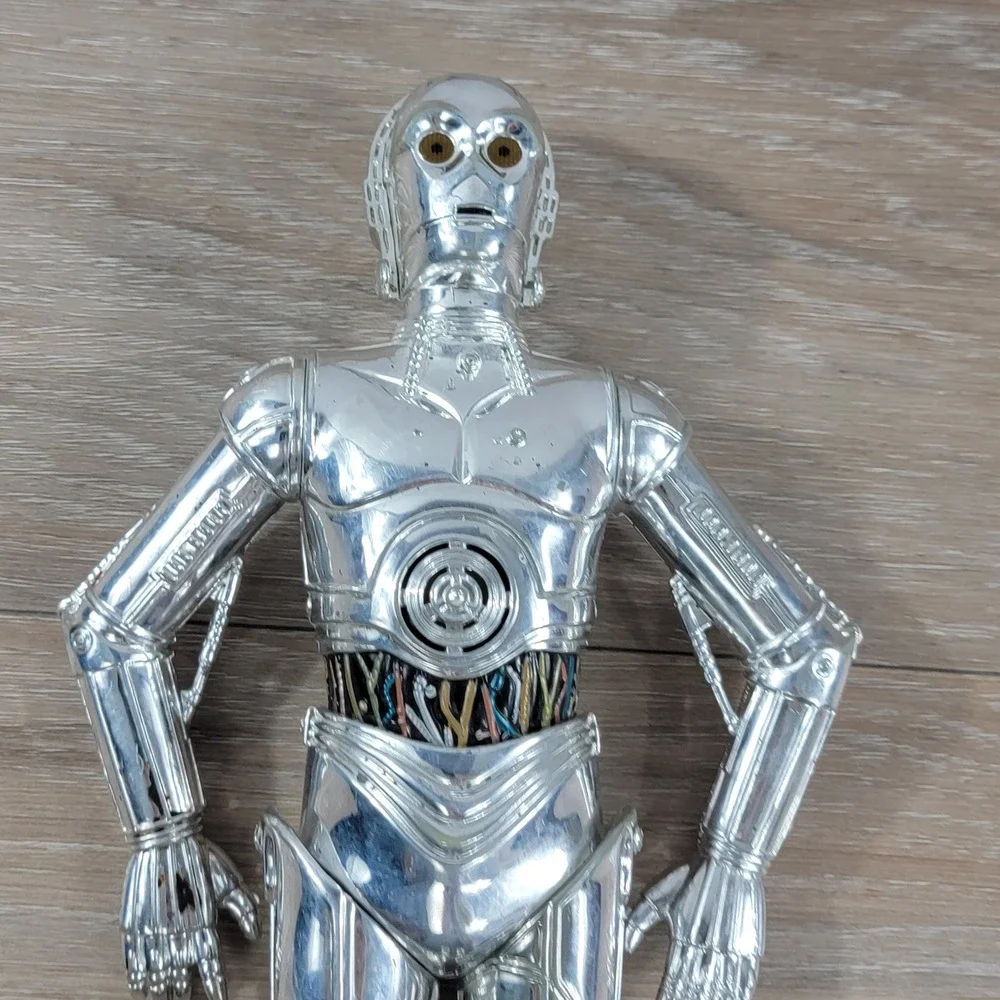 Star Wars C-3PO 12 Inch Action Figure Chrome Silver 1997 Lucasfilm Hasbro Vtg